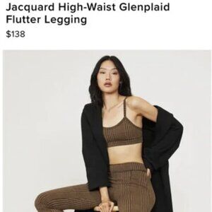 Alo Yoga Jacquard High-Waist Glenplaid Flutter Legging Size Small